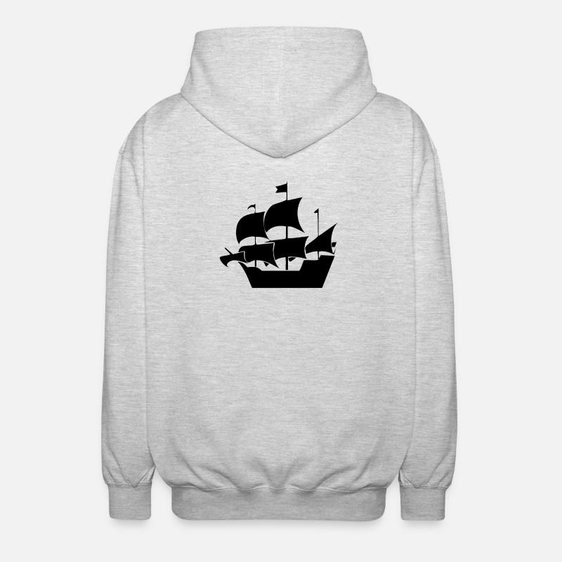 Voile - Veste à capuche unisexe - gris clair chiné