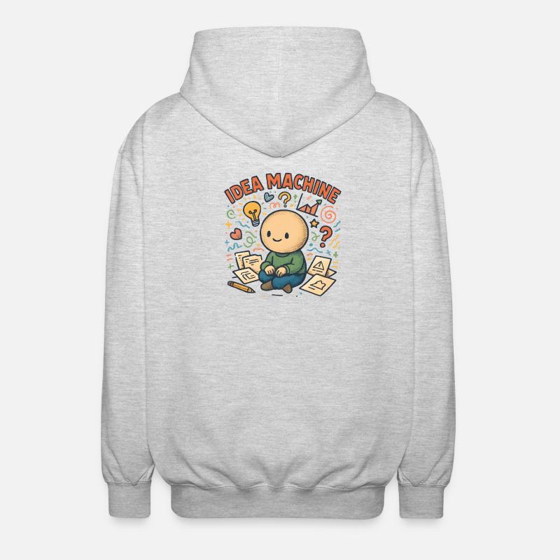 Idea Machine: Creative Brain Game - Unisex Hooded Jacket - light heather grey