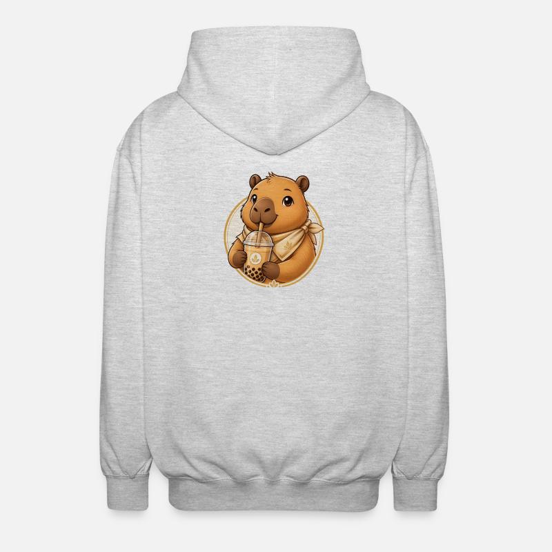 Golden Bear Bubble Tea Charm - Veste à capuche unisexe - gris clair chiné