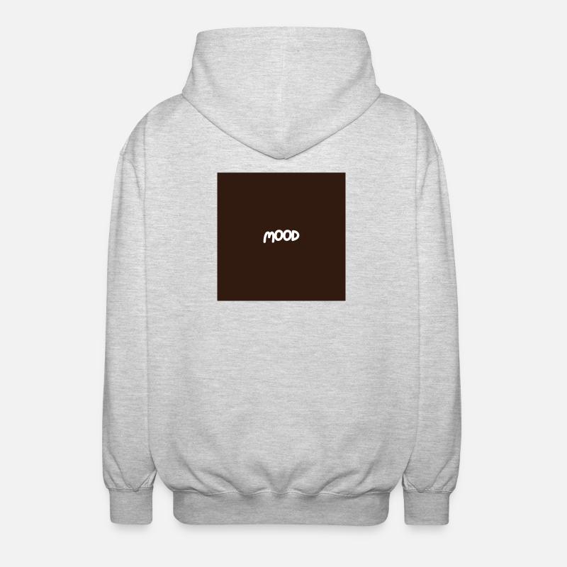 "MOOD" Graphic Tee Design - Veste à capuche unisexe - gris clair chiné