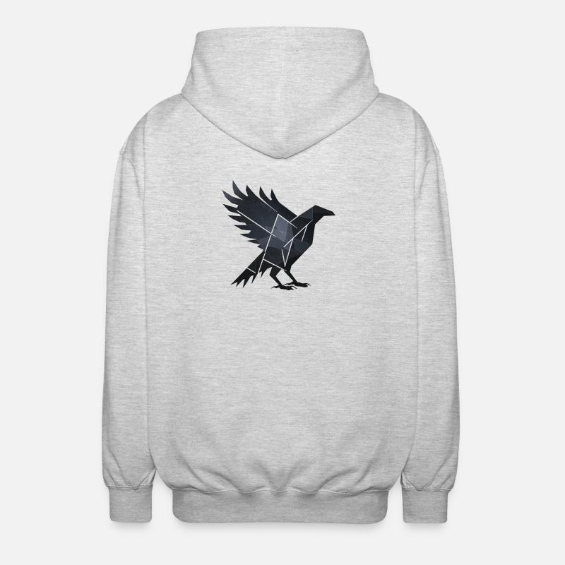 Corbeau noir - Veste à capuche unisexe - gris clair chiné