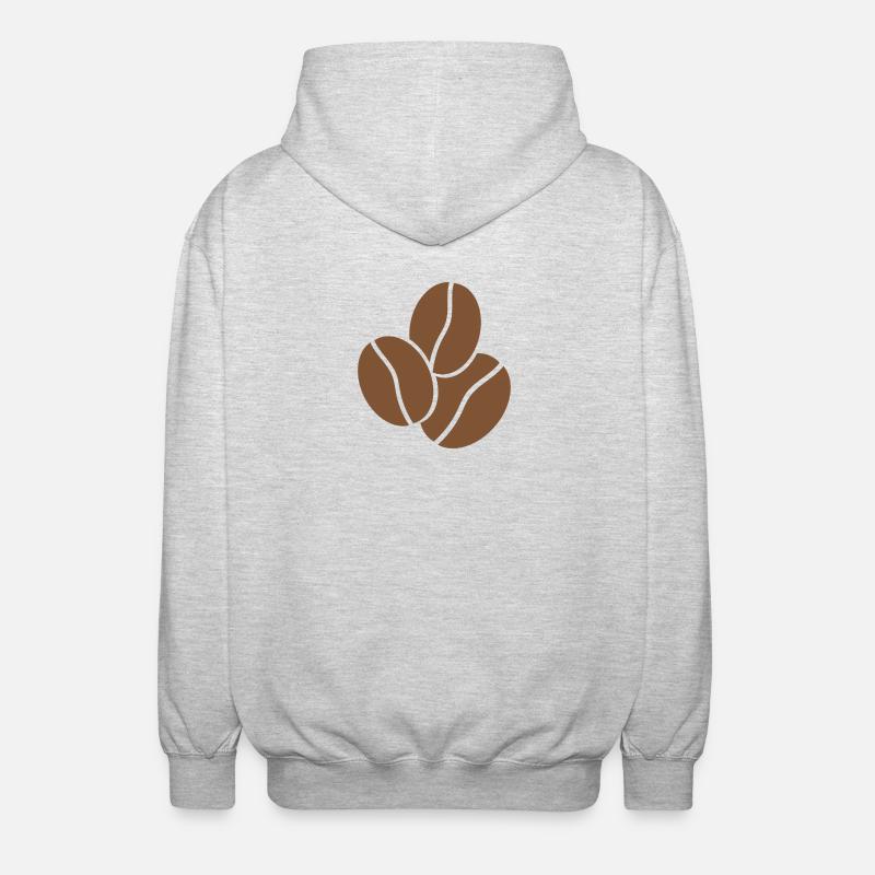 Coffee Beans - Unisex Hooded Jacket - light heather grey
