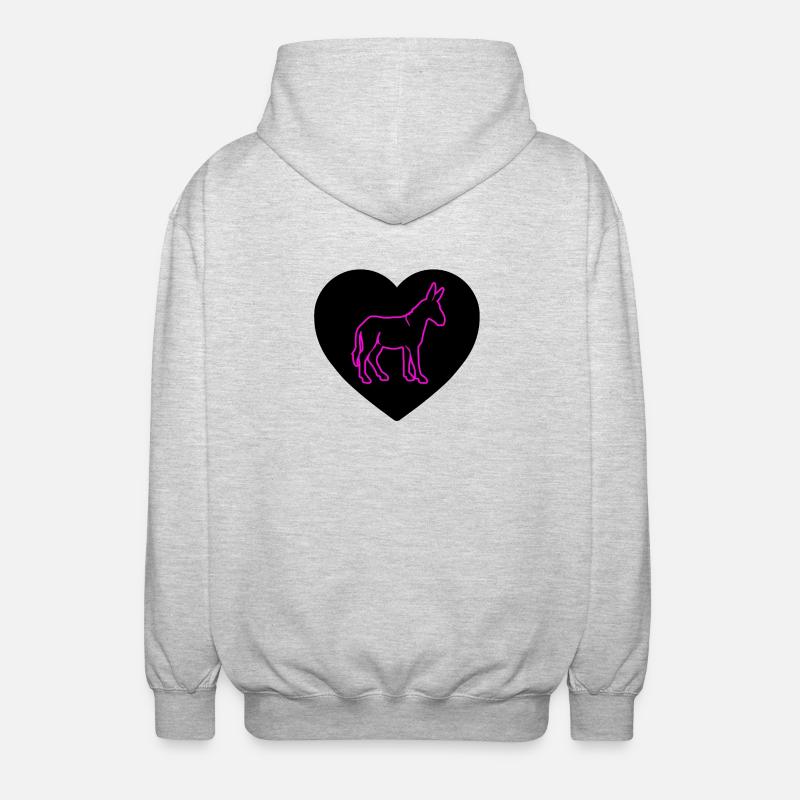 Esel - Unisex Kapuzenjacke - Hellgrau meliert