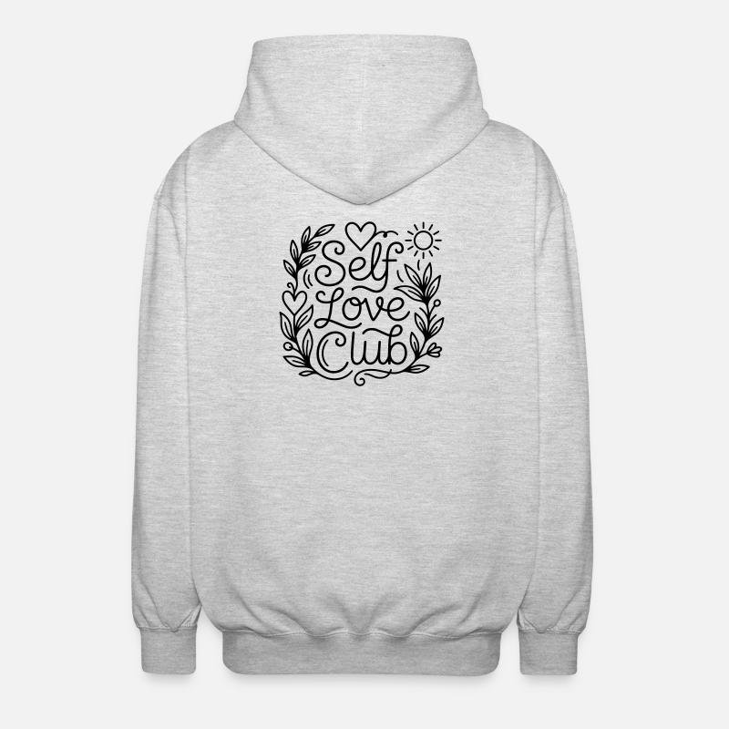 Selbstliebe - Unisex Kapuzenjacke - Hellgrau meliert