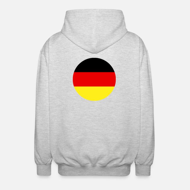 Round German flag - Unisex Hooded Jacket - light heather grey