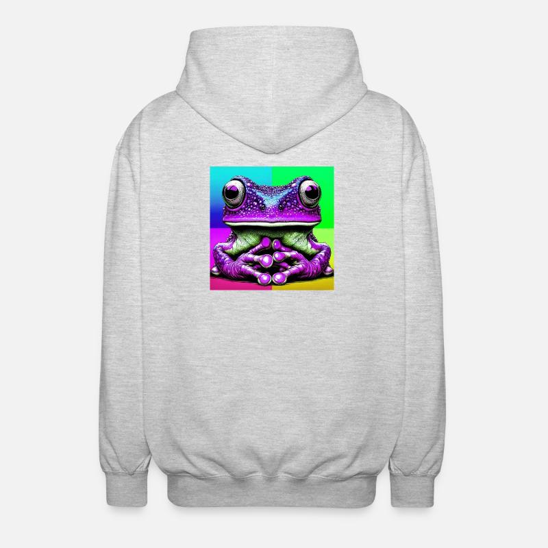 frog - Unisex Hooded Jacket - light heather grey