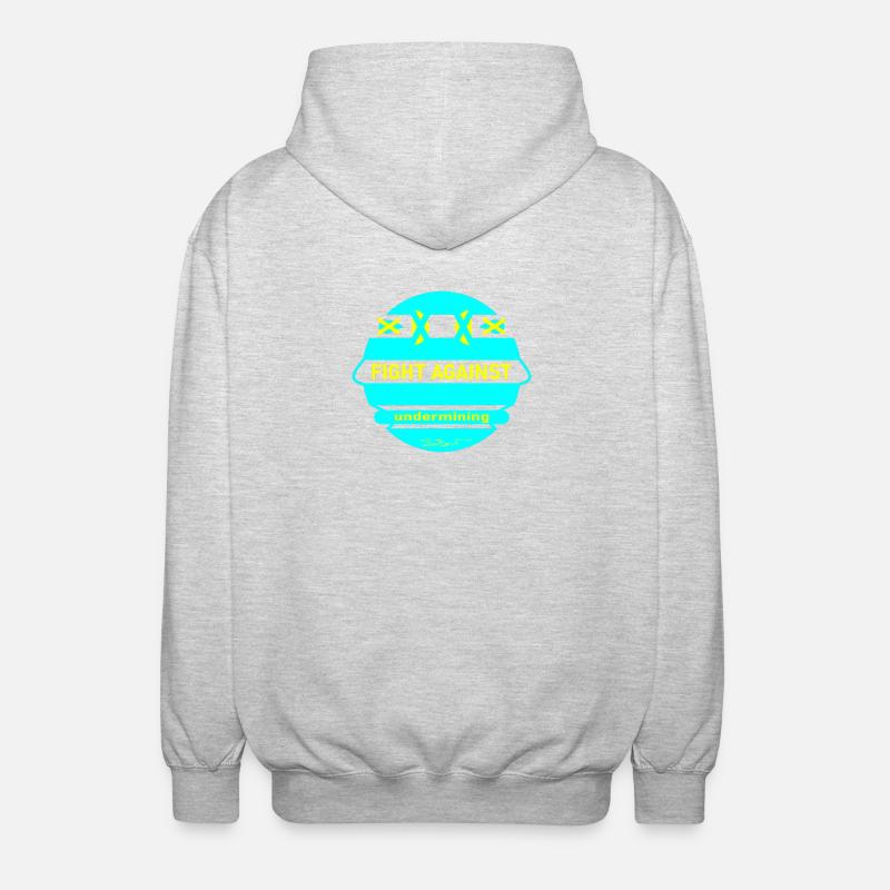 Fight against undermining - Unisex Hooded Jacket - light heather grey