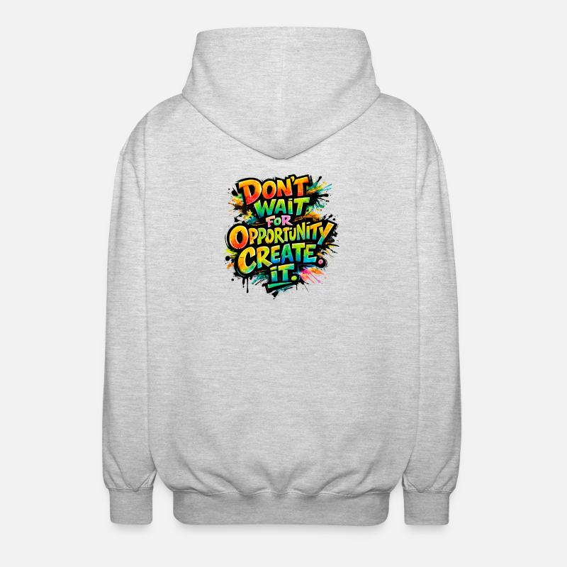 Don-t_wait_ - Unisex Kapuzenjacke - Hellgrau meliert