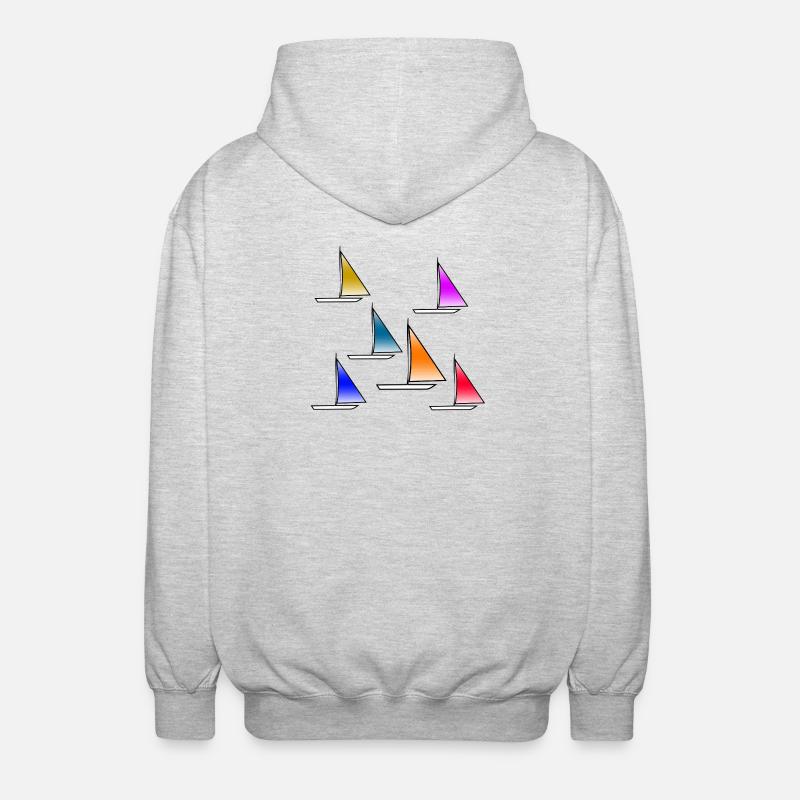 Voile - Veste à capuche unisexe - gris clair chiné