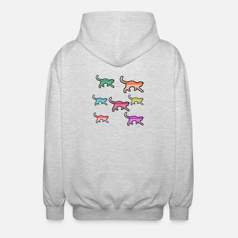 feline - Unisex Hooded Jacket - light heather grey