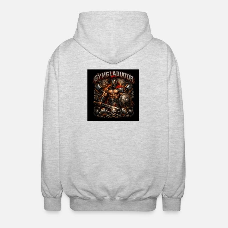 Gym Gladiator - Unisex Hooded Jacket - light heather grey