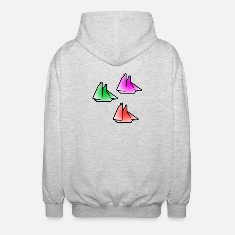 Voile - Veste à capuche unisexe - gris clair chiné
