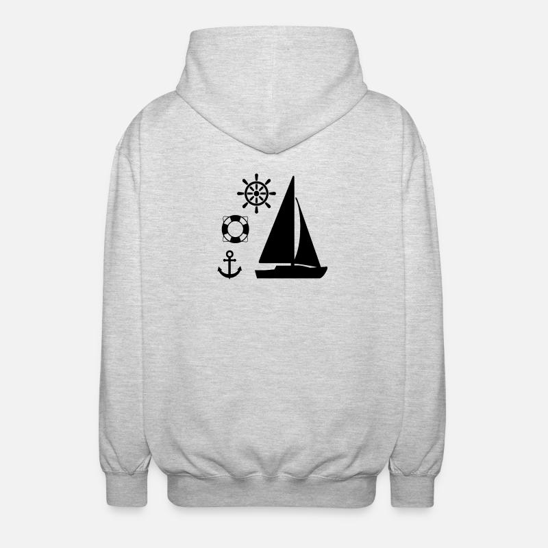 Voile - Veste à capuche unisexe - gris clair chiné