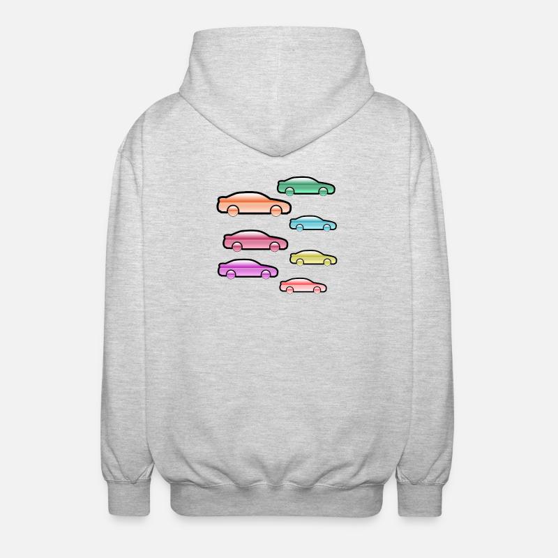 Autos - Unisex Kapuzenjacke - Hellgrau meliert