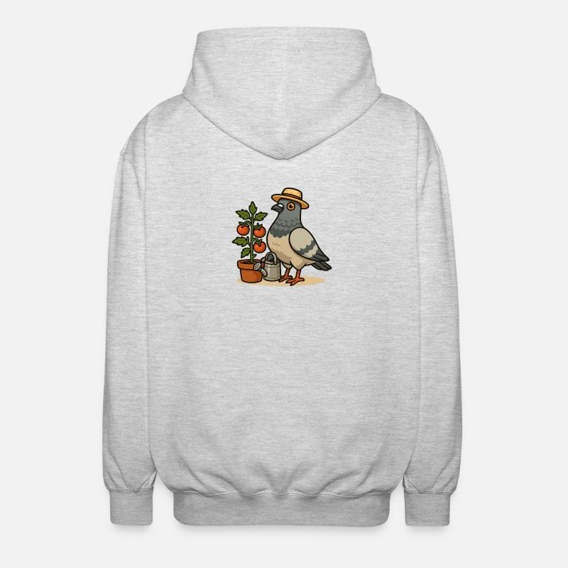 Chemise Tomates Pigeon du Balcon - Veste à capuche unisexe - gris clair chiné