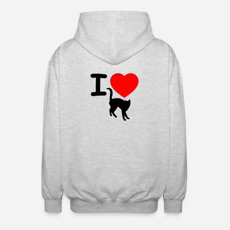 feline - Unisex Hooded Jacket - light heather grey
