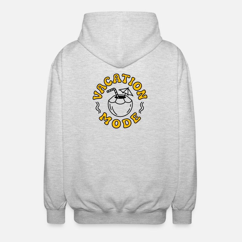 Vacation Mode - Unisex Hooded Jacket - light heather grey