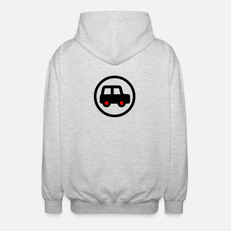 Voiture - Veste à capuche unisexe - gris clair chiné