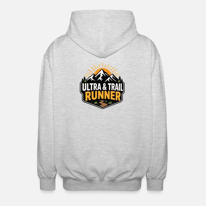 Ultra et trail runner - Veste à capuche unisexe - gris clair chiné