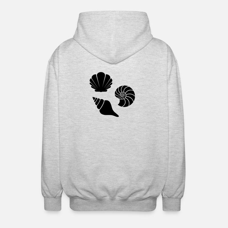 Seashells - Unisex Hooded Jacket - light heather grey