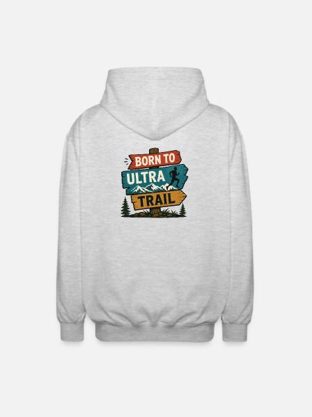 Born to Ultra Trail - Unisex Hooded Jacket - light heather grey