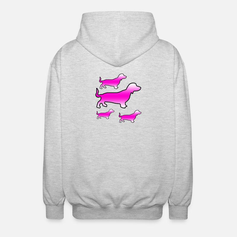 Teckel - Veste à capuche unisexe - gris clair chiné