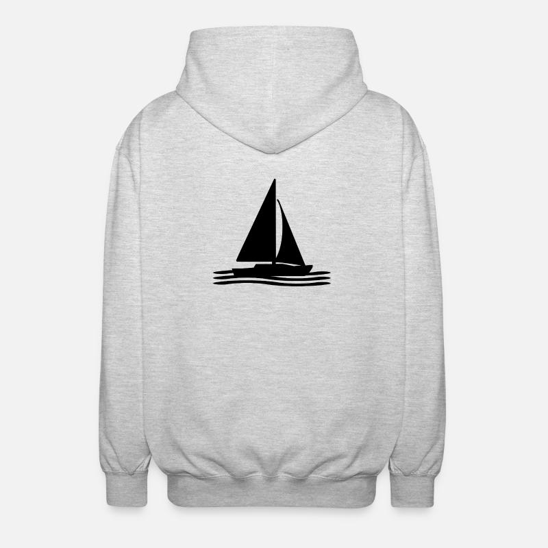 Voile - Veste à capuche unisexe - gris clair chiné