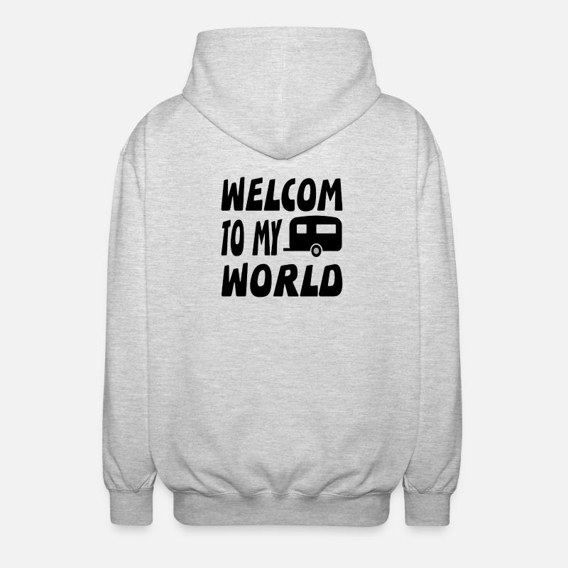 Camping - Unisex Kapuzenjacke - Hellgrau meliert