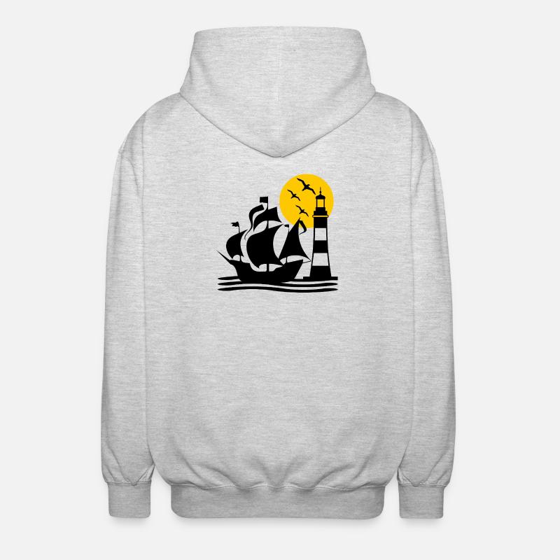 Sail - Unisex Hooded Jacket - light heather grey