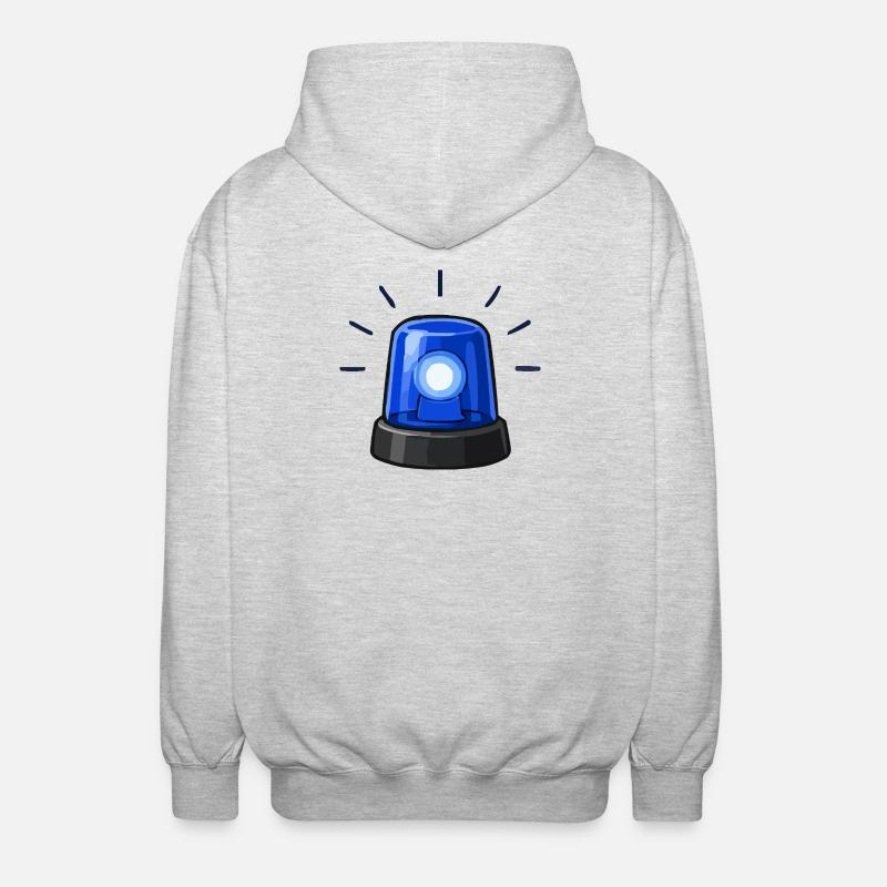 Dessin animé Lumière Alarme Bleue - Veste à capuche unisexe - gris clair chiné