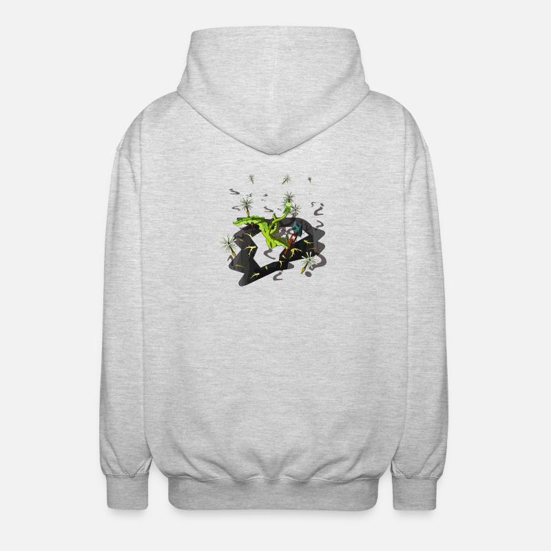 BLEW - Unisex Kapuzenjacke - Hellgrau meliert