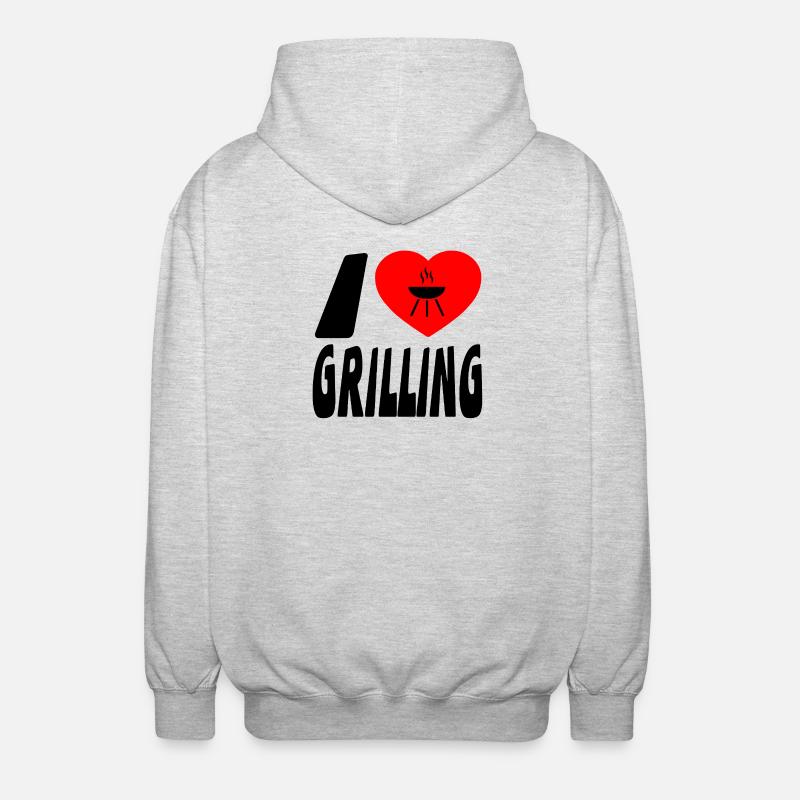 Griller - Veste à capuche unisexe - gris clair chiné