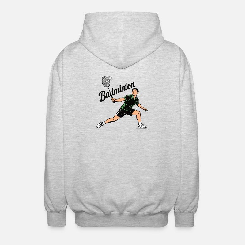 Sport de badminton - Veste à capuche unisexe - gris clair chiné