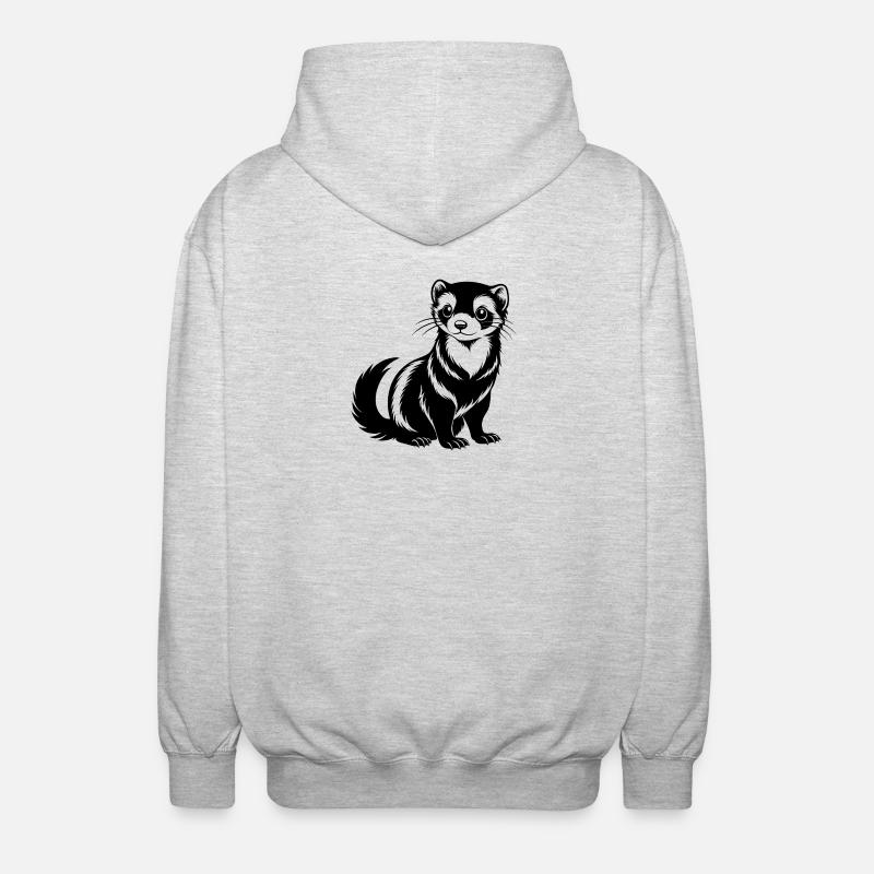 Furet - Veste à capuche unisexe - gris clair chiné