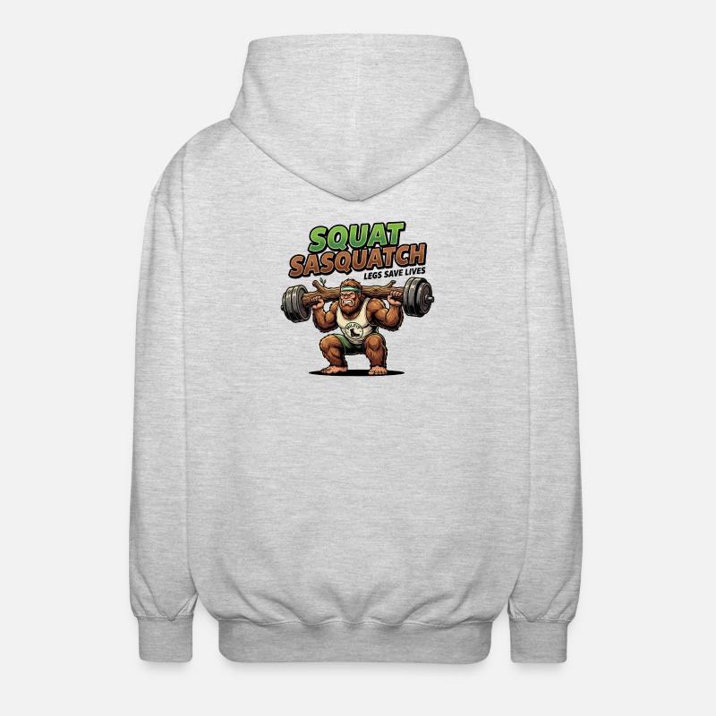 Sasquatch Squat Power - Unisex Hooded Jacket - light heather grey