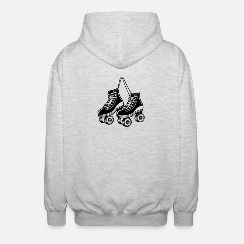 Hanging Roller Skates - Unisex Hooded Jacket - light heather grey
