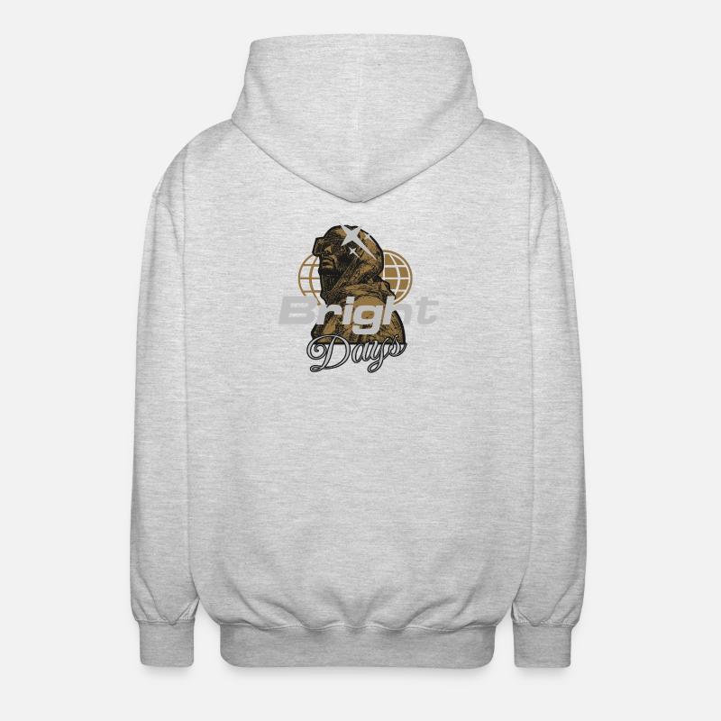 Bright Days Globe Magic - Unisex Hooded Jacket - light heather grey