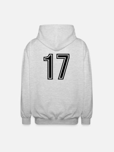 17 Symbole numérique - Veste à capuche unisexe - gris clair chiné