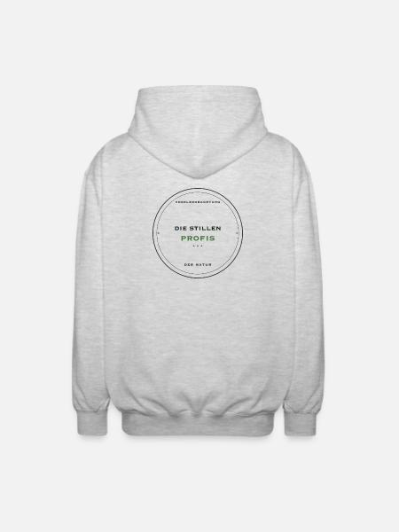 Die stillen Profis der Vogelbeobachtung - Unisex Kapuzenjacke - Hellgrau meliert