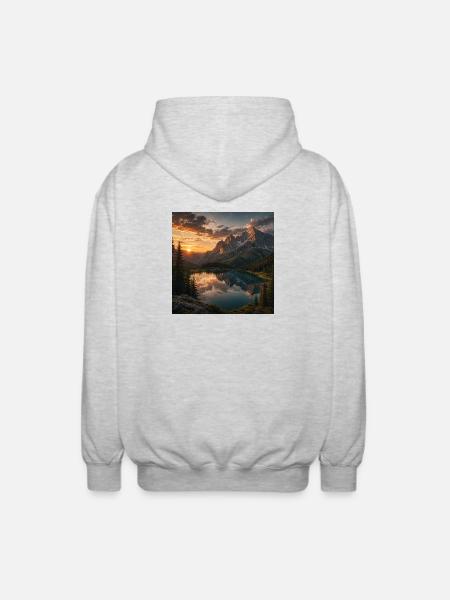 bae3d88a-8d40-48df-992b-f5e9e11fb074 - Unisex Kapuzenjacke - Hellgrau meliert