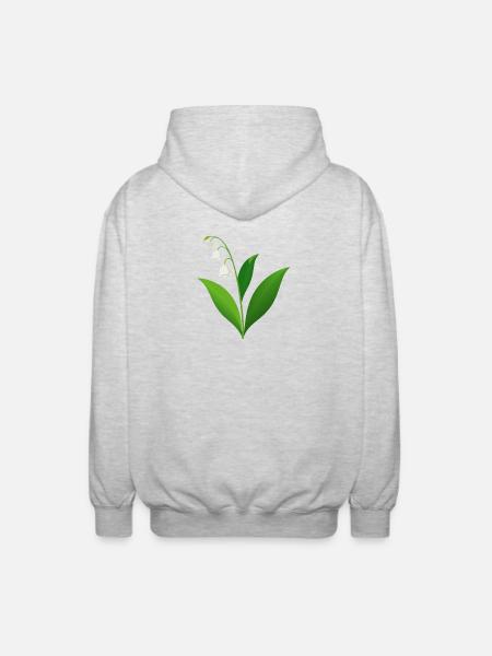 Maiglöckchen - Unisex Kapuzenjacke - Hellgrau meliert