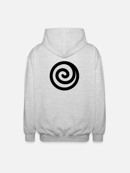 Japanese Spiral - Unisex Hooded Jacket - light heather grey