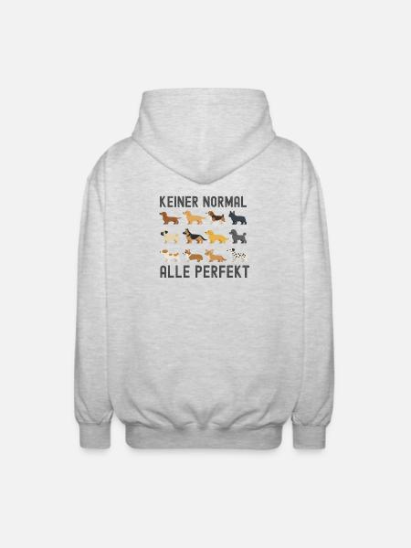 Keiner Normal Alle Perfekt - Unisex Kapuzenjacke - Hellgrau meliert