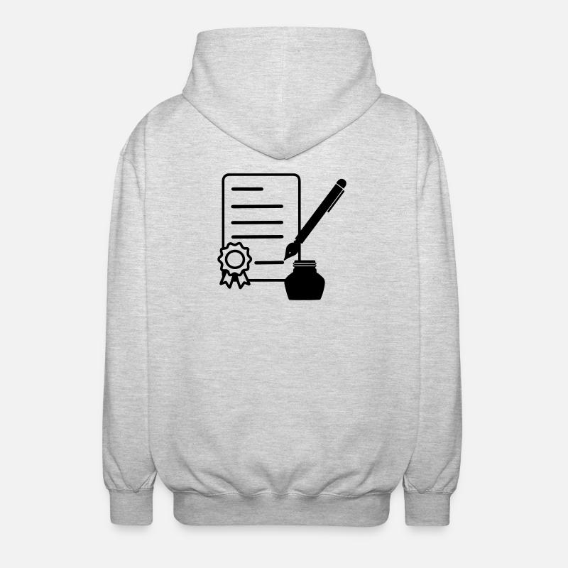 Contrat avec joint laqué - Veste à capuche unisexe - gris clair chiné