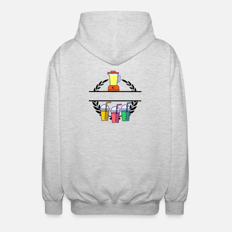 Smoothie blender en couronne de laurier - Veste à capuche unisexe - gris clair chiné