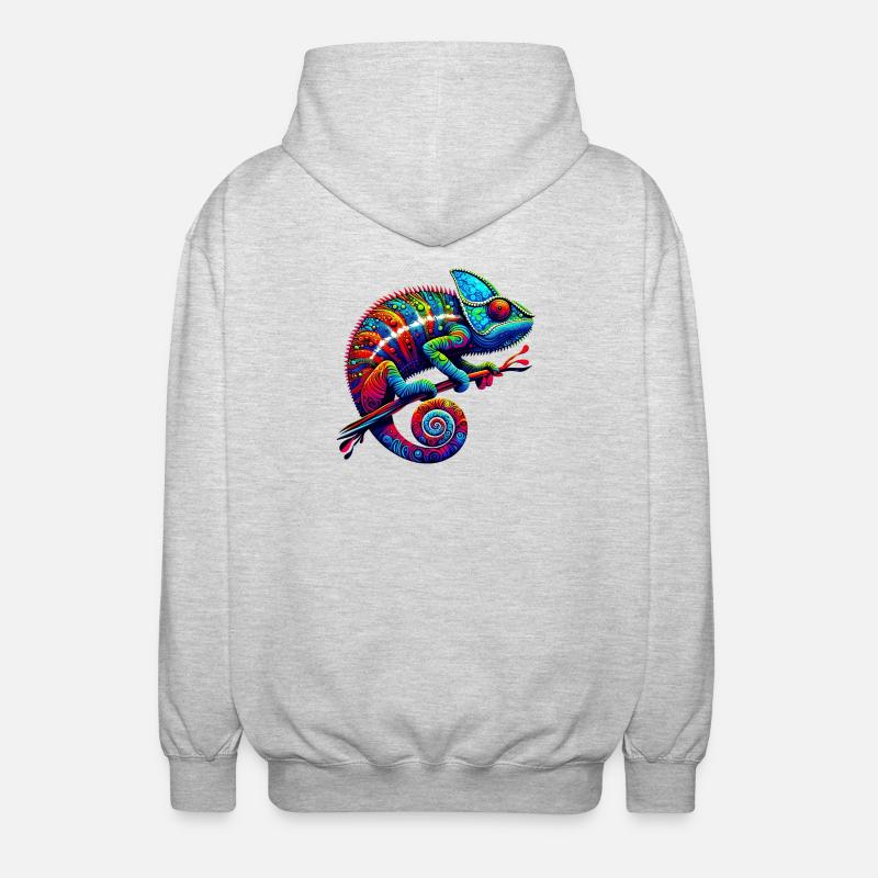 Chamäleon - Unisex Kapuzenjacke - Hellgrau meliert