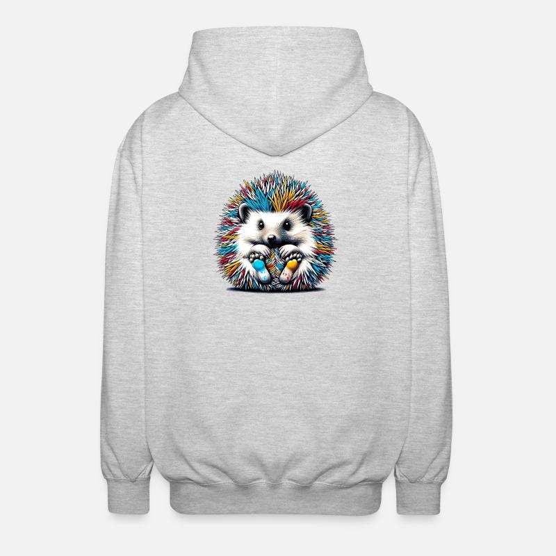 Hedgehog - Unisex Hooded Jacket - light heather grey