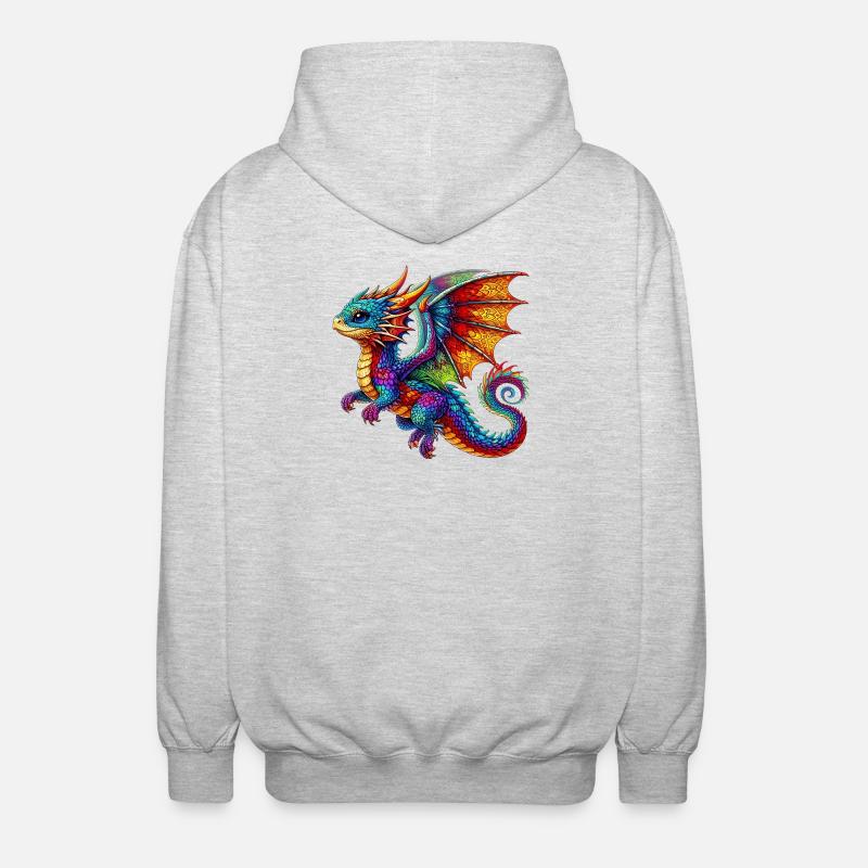 Dragon - Veste à capuche unisexe - gris clair chiné