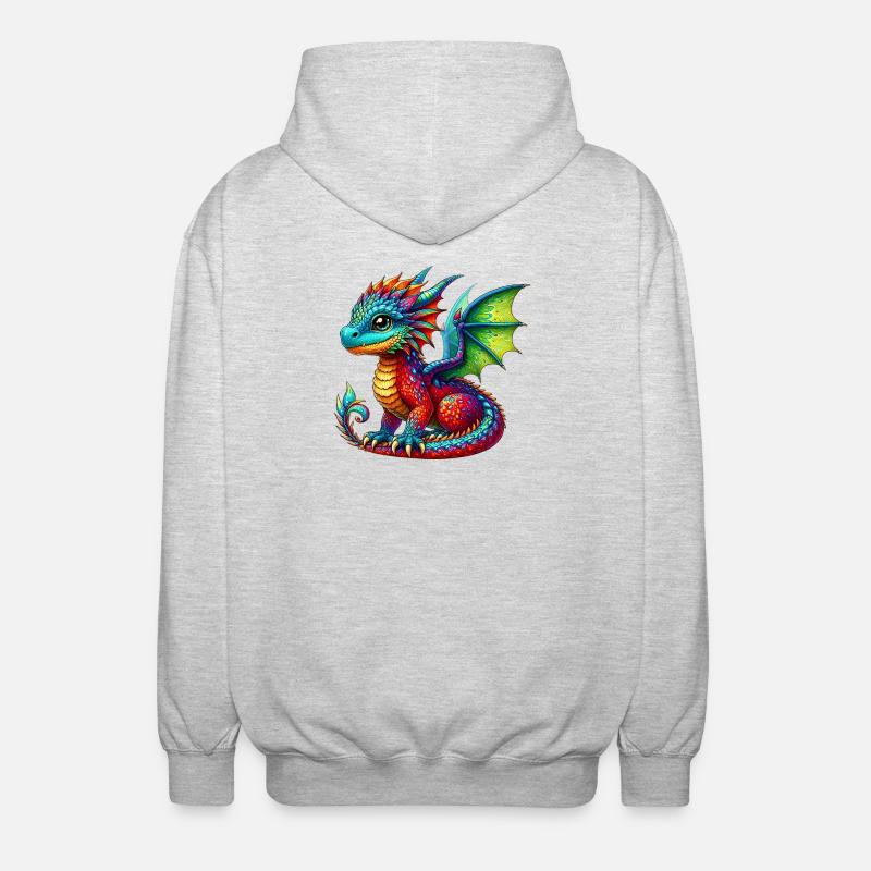 Dragon - Unisex Hooded Jacket - light heather grey