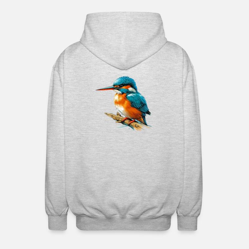 Eisvogel - Unisex Kapuzenjacke - Hellgrau meliert